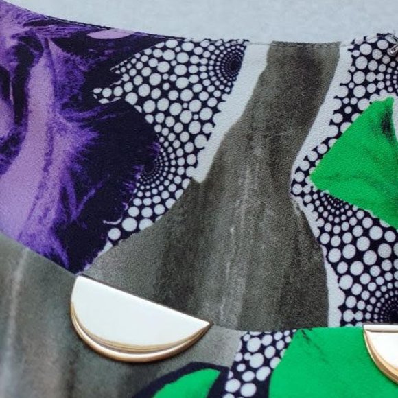 NWT - Versace Collection Multicolor Cap-sleeve dress - Made in Italy- IT 44 - Picture 7 of 8